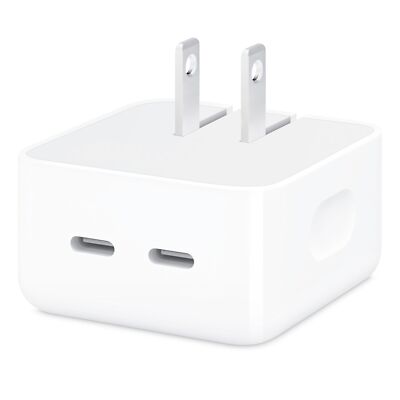 PD Wall Adapter 35W Dual USB-C Port Power Charger For iPhone 15 14 iPad Samsung