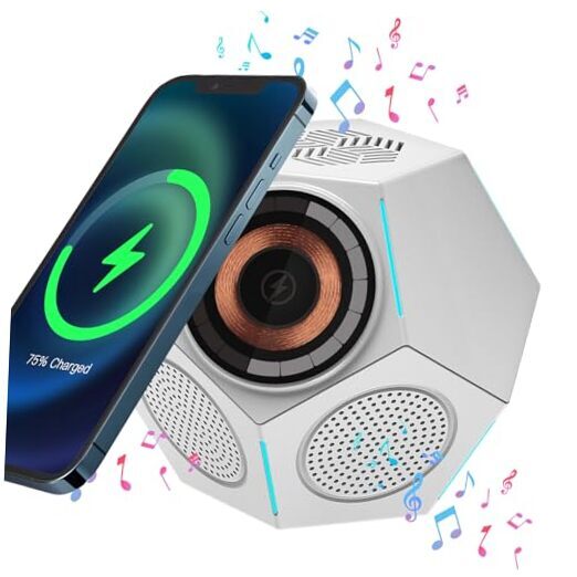 Portable Mini Bluetooth Speaker with Wireless Charger Functionality-image