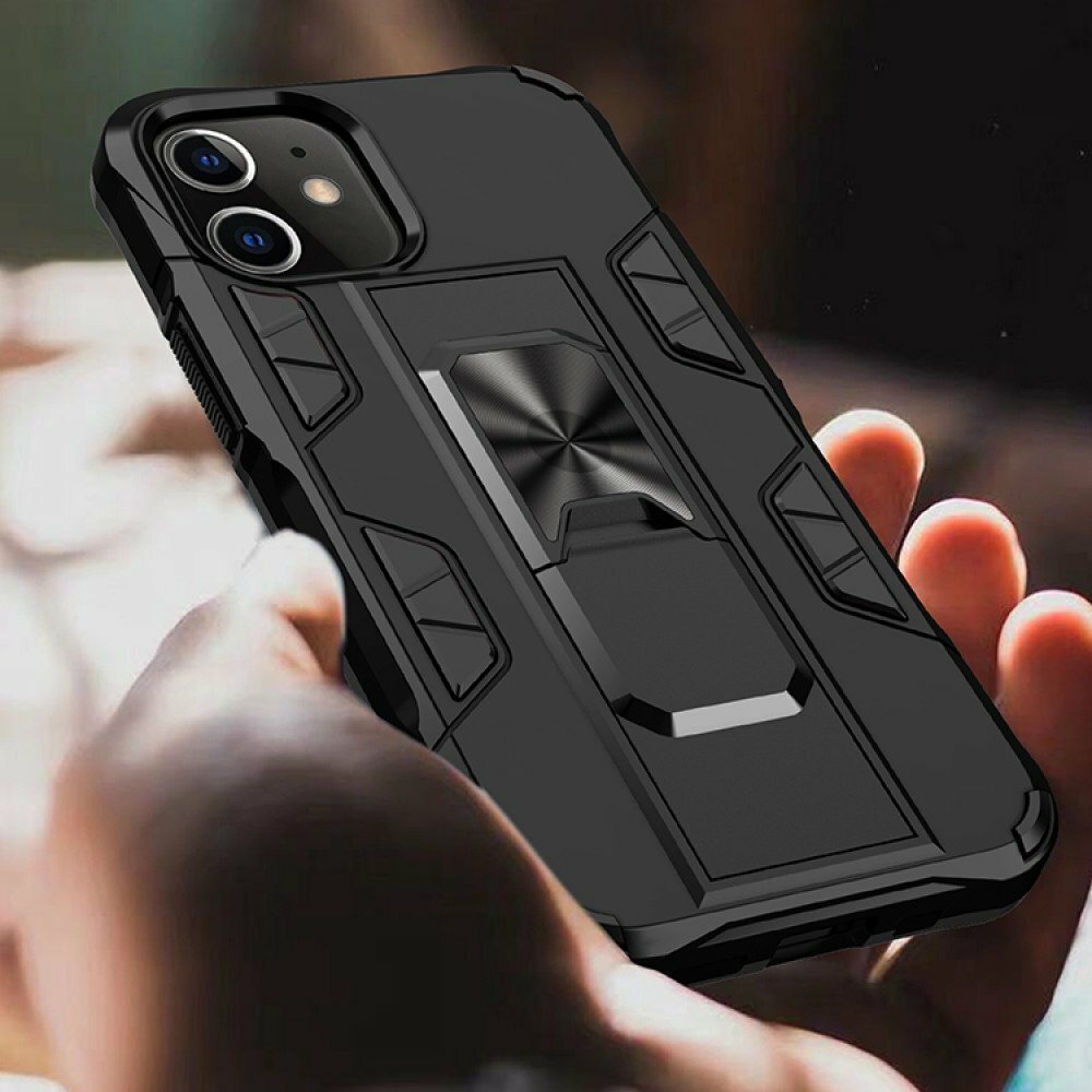 iPhone 12 Military Grade Case with Magnetic Stand Defender Shield 2 in Pack iPhone 12 Military Grade Case with Magnetic Stand Defender Shield 2 in Pack