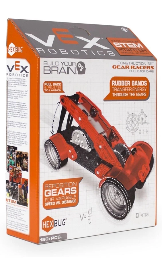 Hover to zoom SOLD VEX Robotics Gear Racer Pull Back Car by HEXBUG Stem Starter - Image 3 of 4