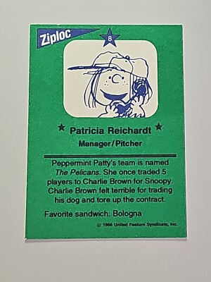 1966 Ziploc Peanuts All-Stars Peppermint Patty #8 EX | eBay