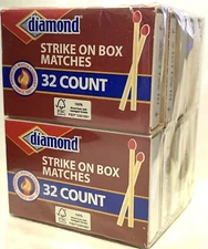 Greenlight Diamond Strike On Box Small Wooden Penny Kitchen Matches 320 Count