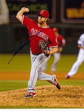 JASON GRILLI  ANAHEIM ANGELS     ACTION SIGNED 8x10