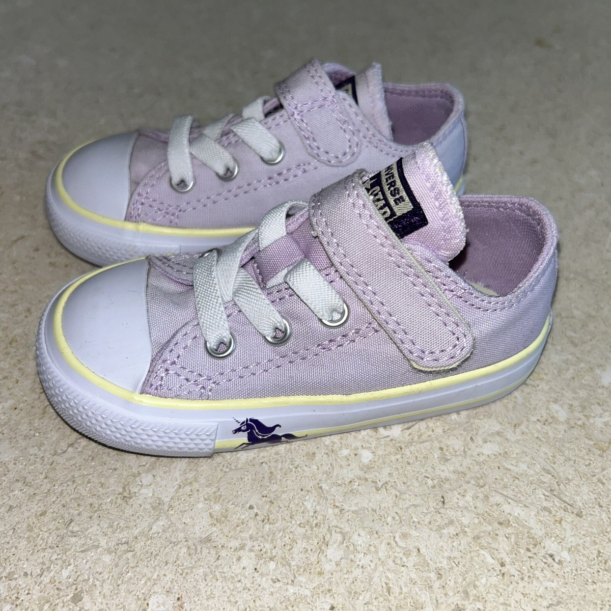 New Converse Lavender Purple Yellow Unicorn Toddler Converse Girls Size