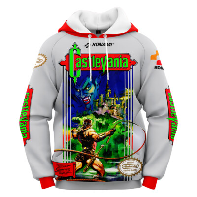 Castlevania 1986 NES Retro Video Game Nintendo Box Fleece Premium