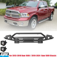 For 2013-2018 Dodge Ram 1500 Steel Front Bumper Side Wings Bull Bar Wled Lights For 2013-2018 Dodge Ram 1500 Steel Front Bumper Side Wings Bull Bar Wled Lights