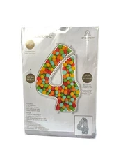 Extra Large 30” x 52.5” Anagram Foil Balloon Formz Number 4 NEW Sealed