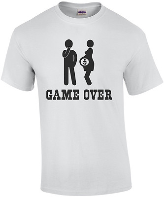 Funny "Game Over" Wedding T-Shirt For Groom And Bride - 100% Cotton Novelty Tee