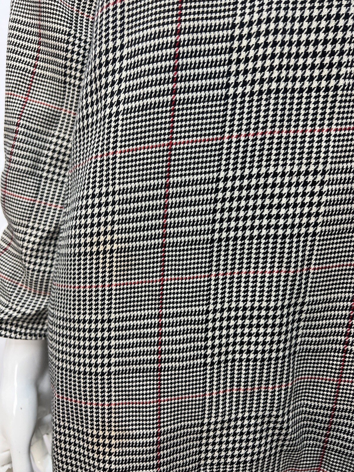 Zara Basic Black White Houndstooth Red Plaid Coll… - image 4
