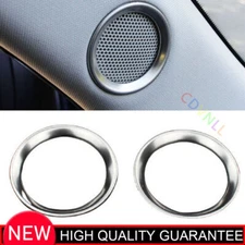 For 2017-2021 Mazda CX-5 CX5 Silver Steel A Pillar Speaker Frame Cover Trim 2PCS