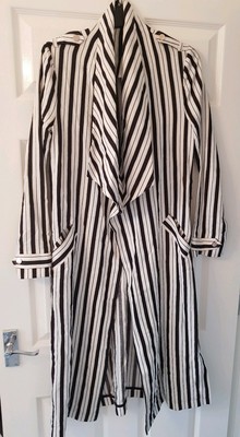 black and white duster jacket