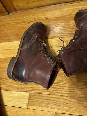 LL Bean Chippewa Brown Katahdin Engineer Lace up Boots Men display picture 2