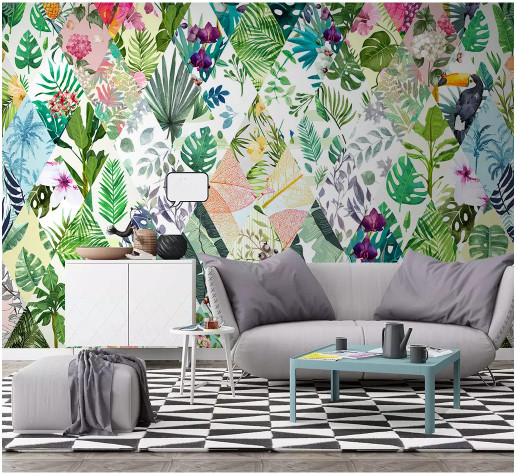 3D Leaf Graphics 10989NA Wallpaper Wall Mural Removable Self-adhesive Fay