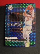2024-25 Panini Mosaic Jalen Brunson Give and Go #11 Green Mosaic Prizm NY Knicks