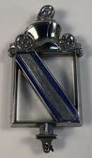1976 1977 76 77 Buick Regal Gm Oem Chrome Knight Hood Ornament Blue And Chrome