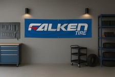 Falken Tire Racing Drift Flag 71x24" Performance Car Garage Banner Decor