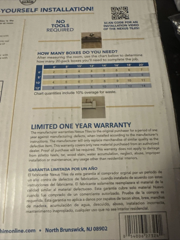 Paquete de 20 azulejos de vinilo de mármol Bianco pelar y pegar piso autoadhesivo para pisos Foto 2 de 4