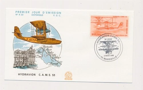 D340400 France FDC Hydravion C.A.M.S. 53