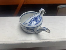 Antique Blue And White Invalid Infant  Feeder