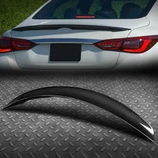 FOR 14-24 INFINITI Q50 REAL CARBON FIBER STP-STYLE REAR TRUNK LID SPOILER WING