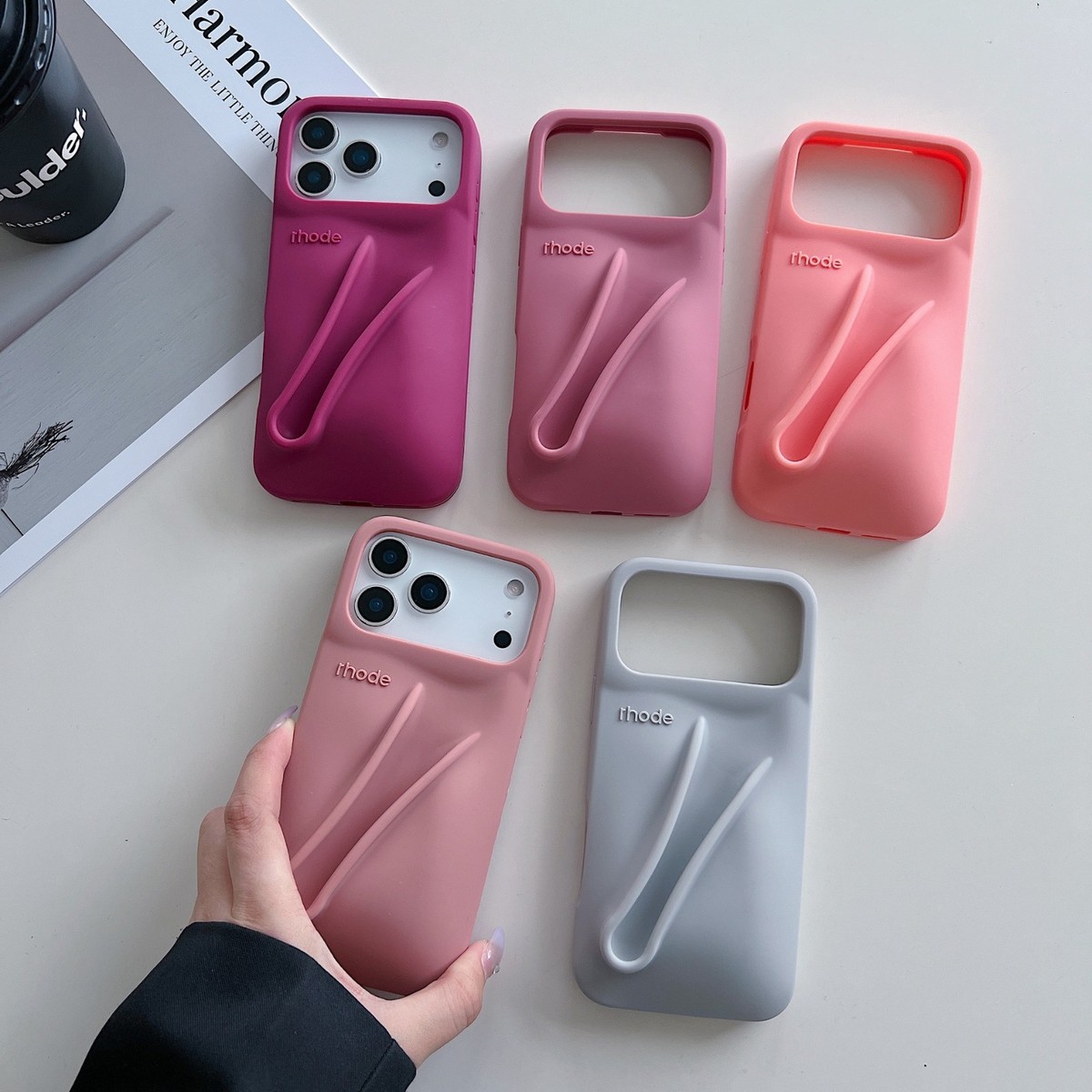 正規品　rhode Lip case iPhone17pro For Apple iPhone 17 Pro Max 16 15 14 Plus 13 12 Rhode Lip 3D