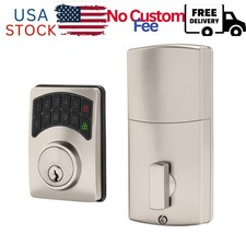 Electronic Keypad Deadbolt with Satin Nickel Finish, Smart, Secure Convenient