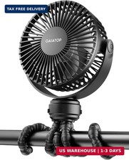 Mini Portable Stroller Fan, Battery Operated Small Clip on, Detachable 3