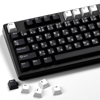 XVX Black Japanese Keycaps, Double Shot PBT Keycap Set, 146 Keys Cherry Profi...
