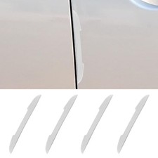 4PCS Universal Car Door Protector Edge Guards, Anti-Scratch Rearview White