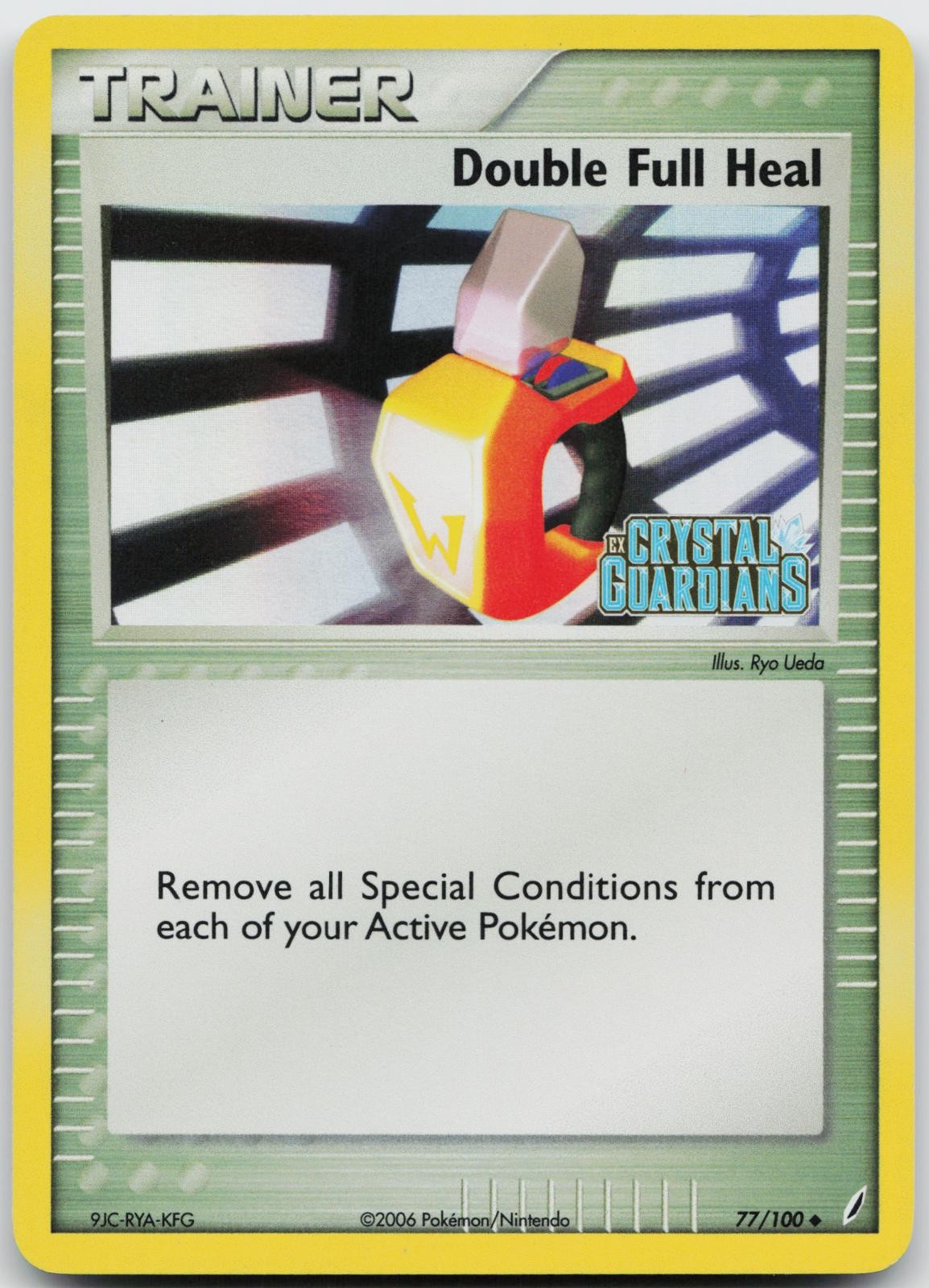 Double Full Heal 77/100 Uncommon Crystal Guardians Pokemon Reverse Holo LP