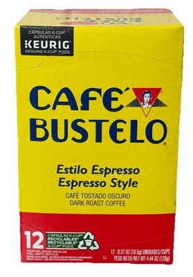 Café Bustelo Espresso Dark Roast, 12 Count Keurig K-Cup Pods for Bold Flavor
