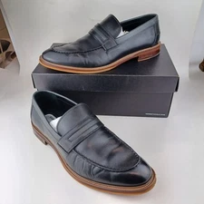 NEW Kenneth Cole Prewitt Penny Loafers Black/Grey Men's US 12D/EU 46/UK 11 HTF