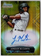 2022 Bowman Sterling Prospect Auto Gold Refractor JORDAN McCANTS #PA-JM #21/50