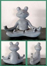 Meditation Frosch Kunstharz Resin 9 cm für innen und außen NEU