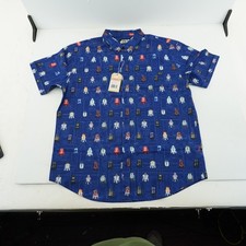 NEW 2XL RSVLTS Star Wars Droid May The 4th Be With You Large Short Sleeve Button