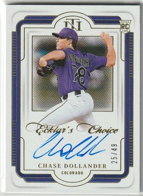 2025 Panini NT #EC-CDL Chase Dollander Ecklar s Choice Signatures #/49