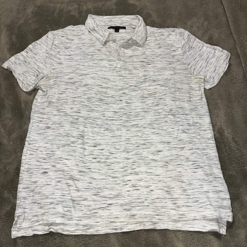 John Varvatos USA White/black Polo, Size M