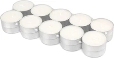40 Pack Unscented Mega Oversized Tea Light Candles with 9 Hour Extended Burn Tim