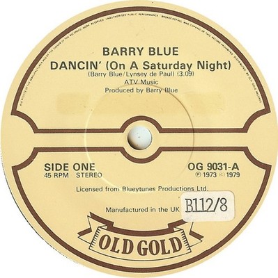 Barry Blue - Dancin' On A Saturday Night / School Love - Used Vinyl - G8100z