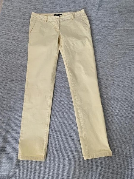 Women Gant Trousers Yellow Cotton 36 / S / 44