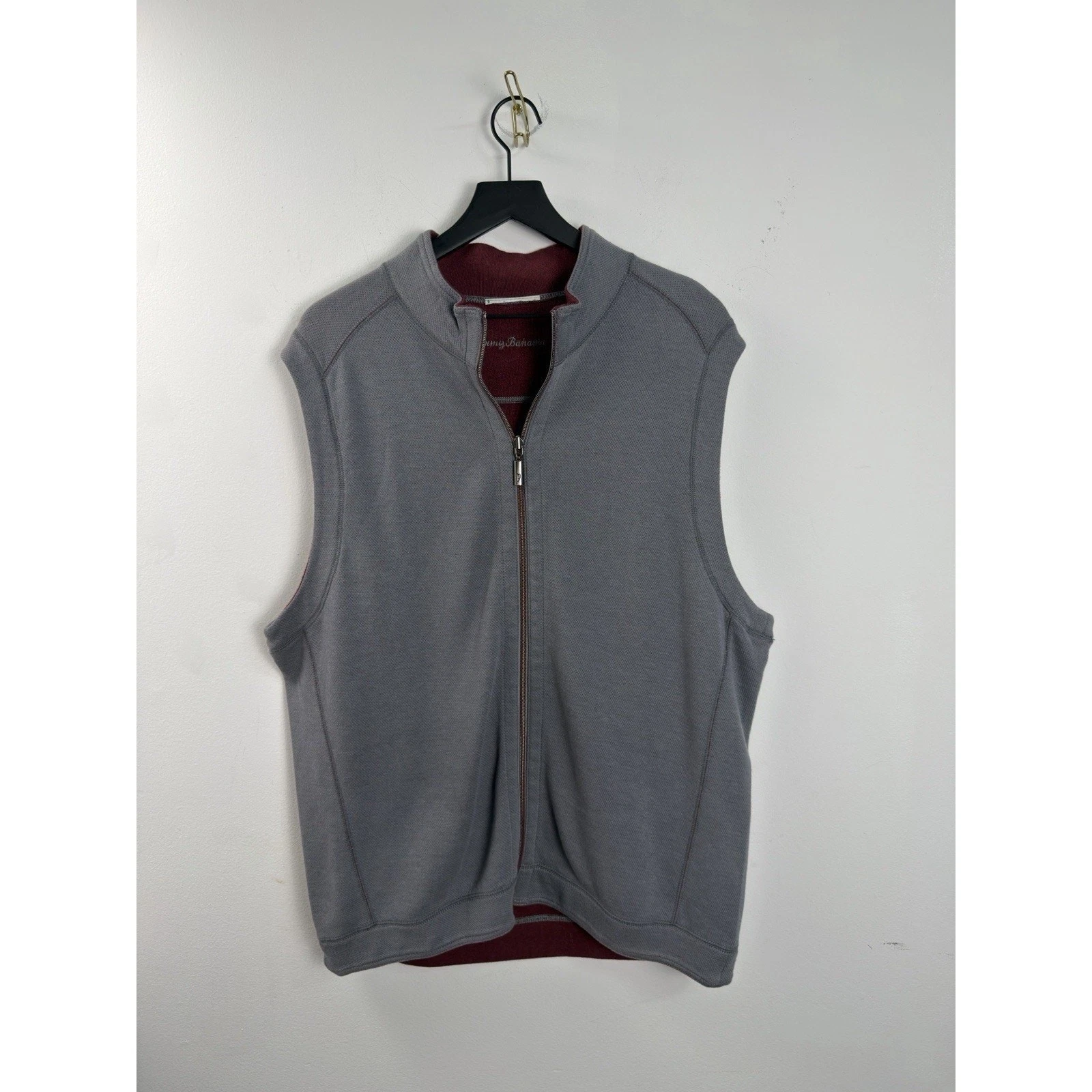 Reversible Tommy Bahama Men's Vest Flipshore Tencell Lyocel Blend Full Zip (XL?)