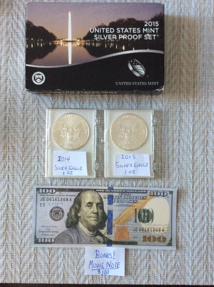 2015-S U.S. Silver Proof 14 Coin Set +1-2014, 1-2015 AMERICAN SILVER EAGLE 1 Oz - Image 2 of 4