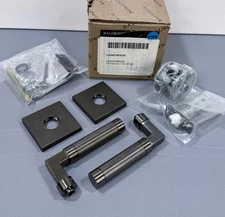 Baldwin L030076PASS Estate Gramercy Knurled Passage Door Lever Set, Graphite Nkl