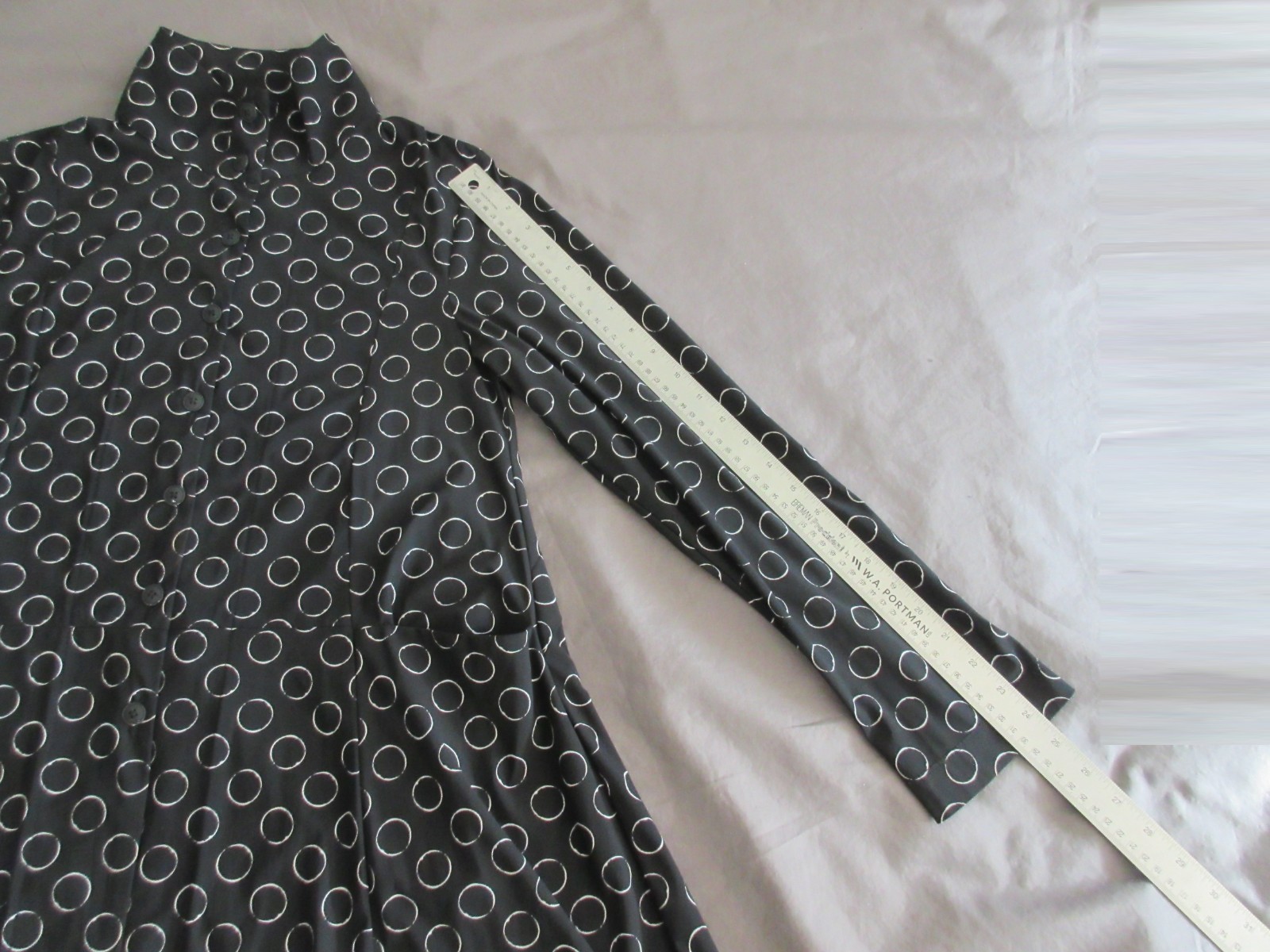 SPIRITHOUSE stretch polyester polka dot tunic M - image 11