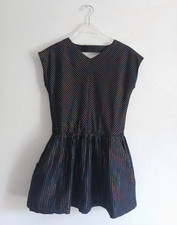 TEA Collection Cotton Rainbow Metallic Striped Sleeveless Dress Girls | SIZE 10