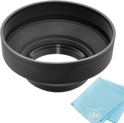 58Mm Soft Rubber Lens Hood for Canon Rebel T5, T6, T7I, T8I, EOS 80D, 90D, 77D, 