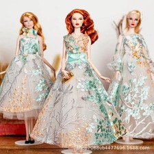 1/6 Doll Clothes Fashion Blue Wedding Party Gown 11.5