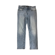 Buffalo David Bitton Men's Light Blue Straight Leg Denim Jeans, Cotton, Button …