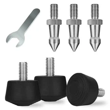 Rigych 6 Pcs Tripod Spike Feet 1/4-20 Thread Rubber Feet Universal Anti-Slip ...