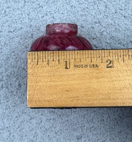 Victorian EAPG Hand Painted Cranberry Glass Salt Or Pepper Shaker 2 1/2" No Lid - Picture 17 of 19
